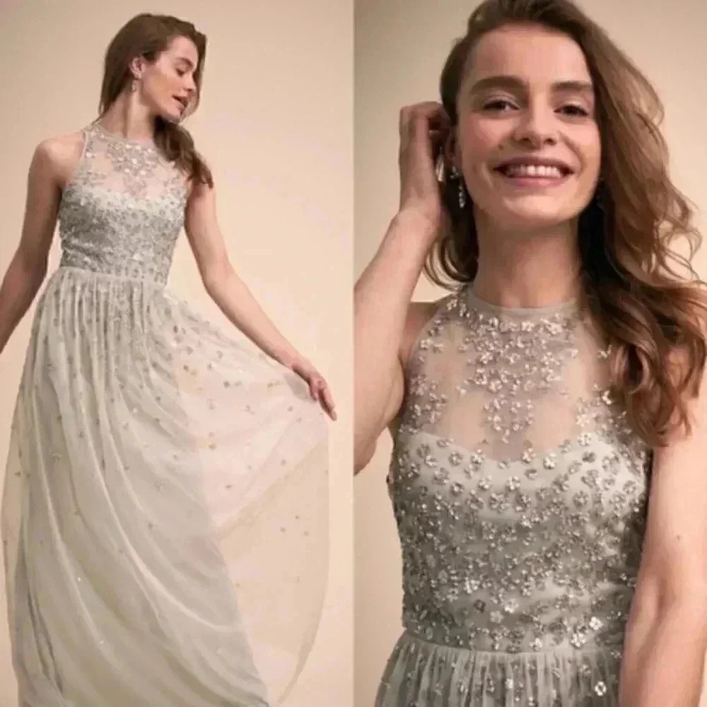 BHLDN Ginny Embellished Dress